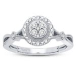 0.10ct Natural Diamond Fashion Ring in 10K White Gold