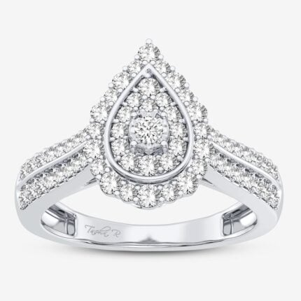 0.50ct Natural Diamond Engagement Ring in 10K White Gold