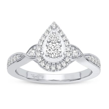 0.33ct Composite Diamond Bridal Set in 10K White Gold