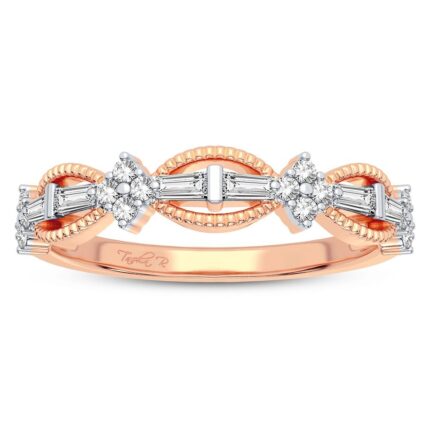 0.20ct Natural Diamond Fashion Ring in 10K Rose Gold