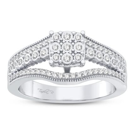 0.20ct Natural Diamond Fashion Ring in 10K White Gold
