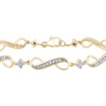0.25ct Natural Diamond Bracelet in 10K Yellow Gold