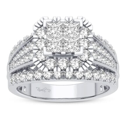 1.50ct Natural Diamond Bridal Set in 14K White Gold