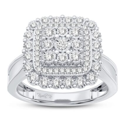 0.25ct Natural Diamond Fashion Ring in 10K White Gold