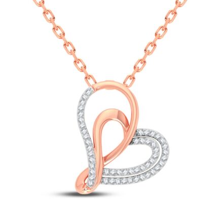 0.15ct Natural Diamond Pendant in 14K Rose Gold