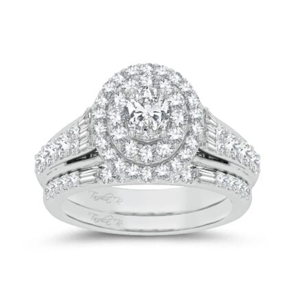 2ct Fancy Cut Diamond Bridal Set in 14K White Gold