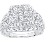 2.50ct Princess Diamond Bridal Set in 10K White Gold