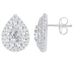 Women's 0.79ct Natural Diamond Earrings in 14K White Gold