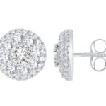Women's 0.75ct Natural Diamond Earrings in 14K White Gold