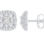 Women's 0.79ct Natural Diamond Earrings in 14K White Gold