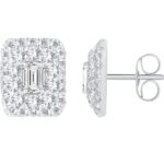 Women's 0.79ct Natural Diamond Earrings in 14K White Gold
