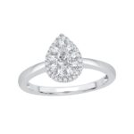 0.52ct Natural Diamond Engagement Ring in 14K White Gold