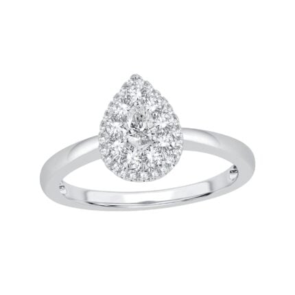 0.52ct Natural Diamond Engagement Ring in 14K White Gold