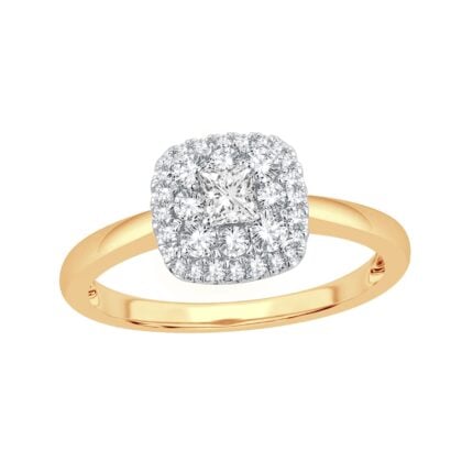 0.49ct Natural Diamond Engagement Ring in 14K Yellow Gold