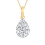 0.50ct Natural Diamond Pendant in 14K Yellow Gold