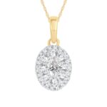0.50ct Natural Diamond Pendant in 14K Yellow Gold