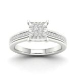0.25ct Natural Diamond Engagement Ring in 10K White Gold