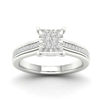 0.25ct Natural Diamond Engagement Ring in 10K White Gold