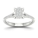 0.25ct Natural Diamond Engagement Ring in 10K White Gold