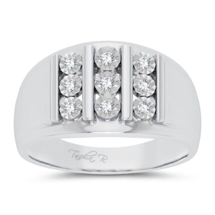 0.20ct Natural Diamond Ring in 10K White Gold