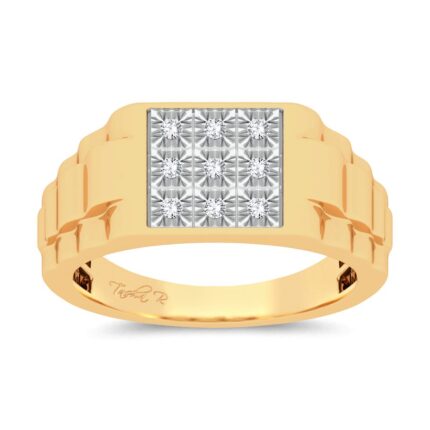0.16ct Natural Diamond Ring in 10K Yellow Gold