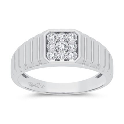 0.15ct Natural Diamond Ring in 10K White Gold