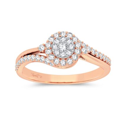 0.40ct Natural Diamond Fashion Ring in 10K Rose Gold