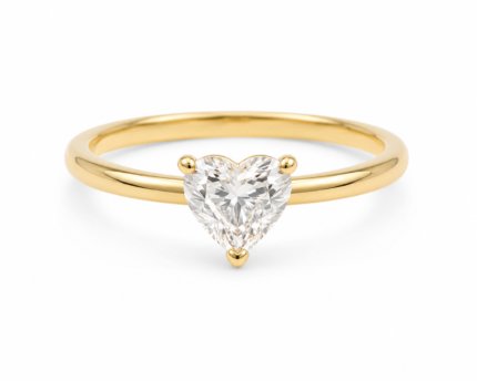 14K Yellow Gold 1.00CT Heart Shaped Solitaire