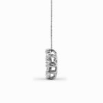 1.5 CT pear petal flower lab grown diamond pendant in 14K White Gold