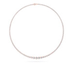 graduated bezel riviera lab grown diamond necklace in 14K Rose Gold