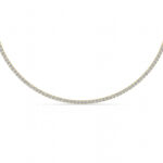 classic round lab grown diamond tennis necklace in 14K Yellow Gold