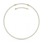 classic round lab grown diamond tennis necklace in 14K Yellow Gold