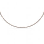 classic round lab grown diamond tennis necklace in 14K Rose Gold