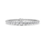 5 CT graduated round lab grown diamond tennis bracelet in 14K white gold