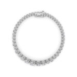 5 CT graduated round lab grown diamond tennis bracelet in 14K white gold