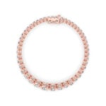 5 CT graduated round lab grown diamond tennis bracelet in 14K rose gold