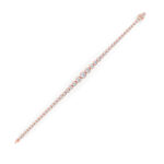 5 CT graduated round lab grown diamond tennis bracelet in 14K rose gold