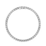 12.5 CT emerald cut lab grown diamond east-west tennis bracelet in 14K white gold