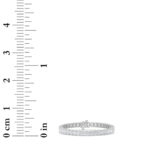 12.5 CT oval lab grown diamond east-west tennis bracelet in 14K white gold