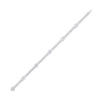 6 CT pear and round lab grown diamond station tennis bracelet in 14K white gold