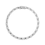 8 CT pear shape lab grown diamond tennis bracelet in 14K white gold