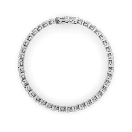 16.5 CT marquise angled lab grown diamond tennis bracelet in 14K white gold