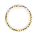 16.5 CT marquise angled lab grown diamond tennis bracelet in 14K yellow gold