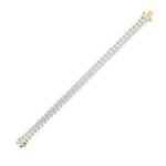 16.5 CT marquise angled lab grown diamond tennis bracelet in 14K yellow gold