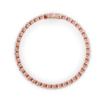 16.5 CT marquise angled lab grown diamond tennis bracelet in 14K rose gold