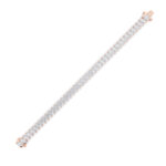 16.5 CT marquise angled lab grown diamond tennis bracelet in 14K rose gold