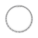 fancy marquise lab grown diamond tennis bracelet in 14K white gold
