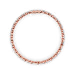 fancy marquise lab grown diamond tennis bracelet in 14K rose gold