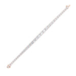 fancy marquise lab grown diamond tennis bracelet in 14K rose gold