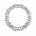 oval with diamond gallery lab grown diamond eternity band in 14K White Gold